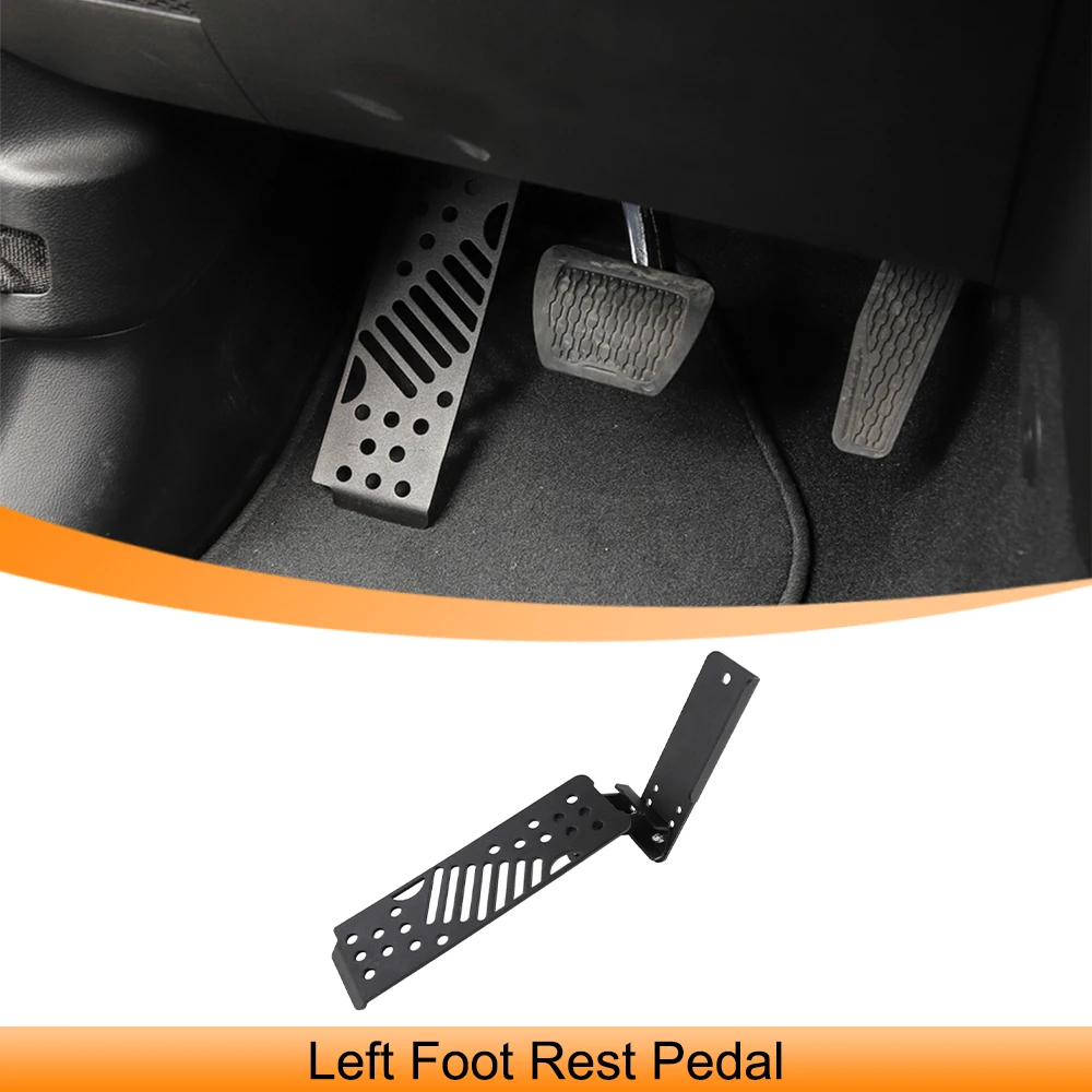 Car Left Side Foot Rest Pedals Brake Footrest Kick Pads Panel for Jeep Wrangler JL Gladiator JT 2018-2023 Interior Accessories