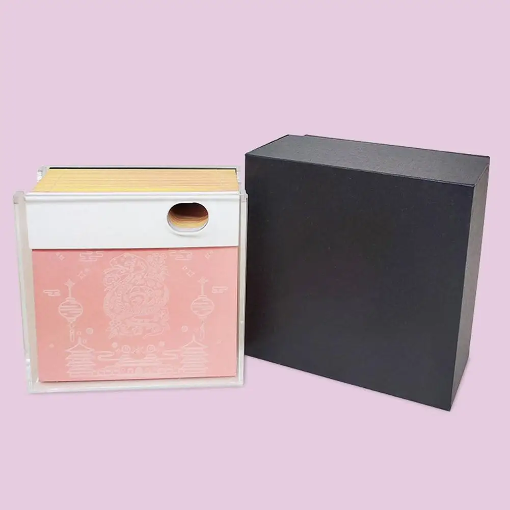 Snake 3D Note Paper Creative Paper Sculpture Gift Set with Chinese and English Weekly Calendar Snake Year 3D Sticky Notes