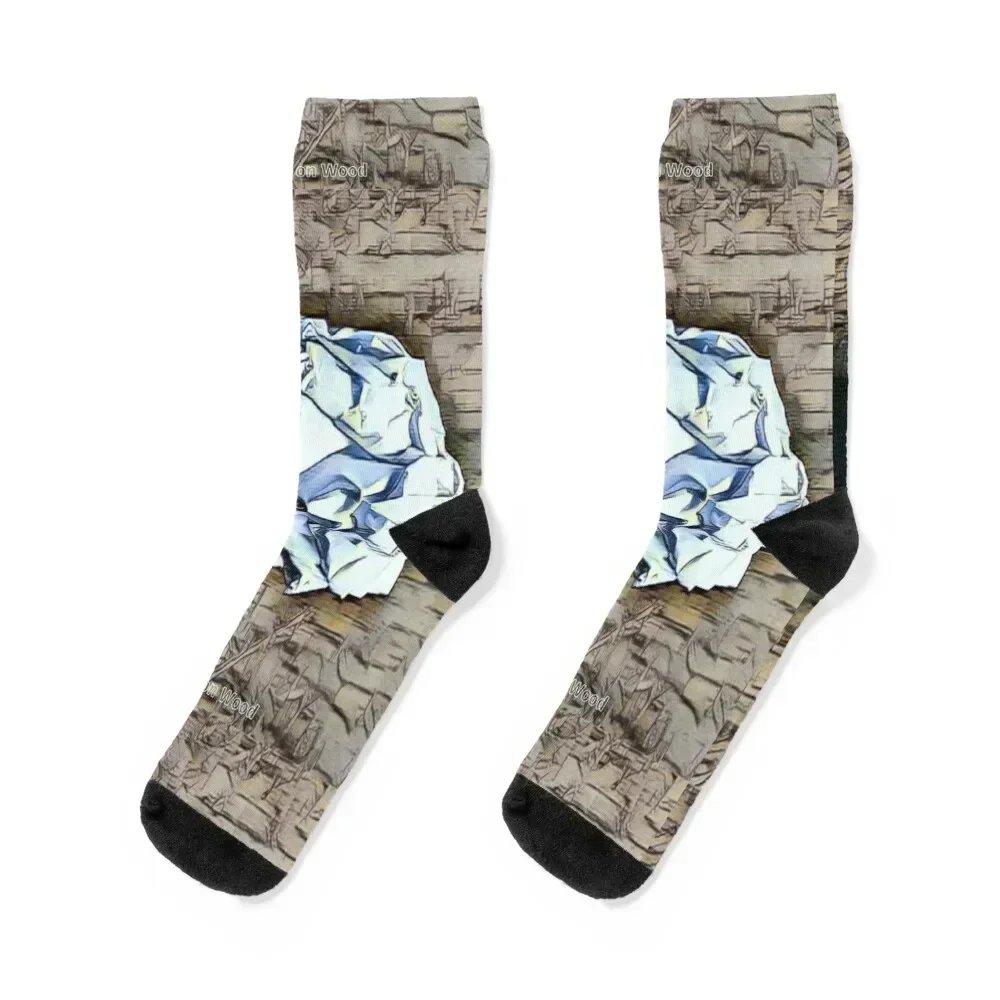 Paper on Wood art on video frame Socks winter thermal warm winter luxury christmas stocking Boy Child Socks Women's