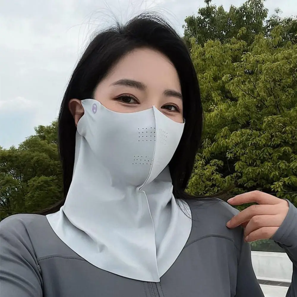 Ice Silk Sun Protection Mask Cool 3D Breathable Sunshade Face Mask Dustproof Neck Protection Anti-UV Neck Scarf Cycling