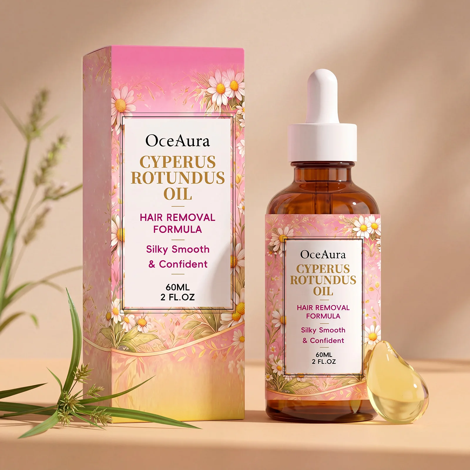 Cyperus Rotundus Oil For Hair Removal Armpit Leg Anti Hair Growth Inhibition After Shave Oil Soothing Skin Body Depilatory Oil