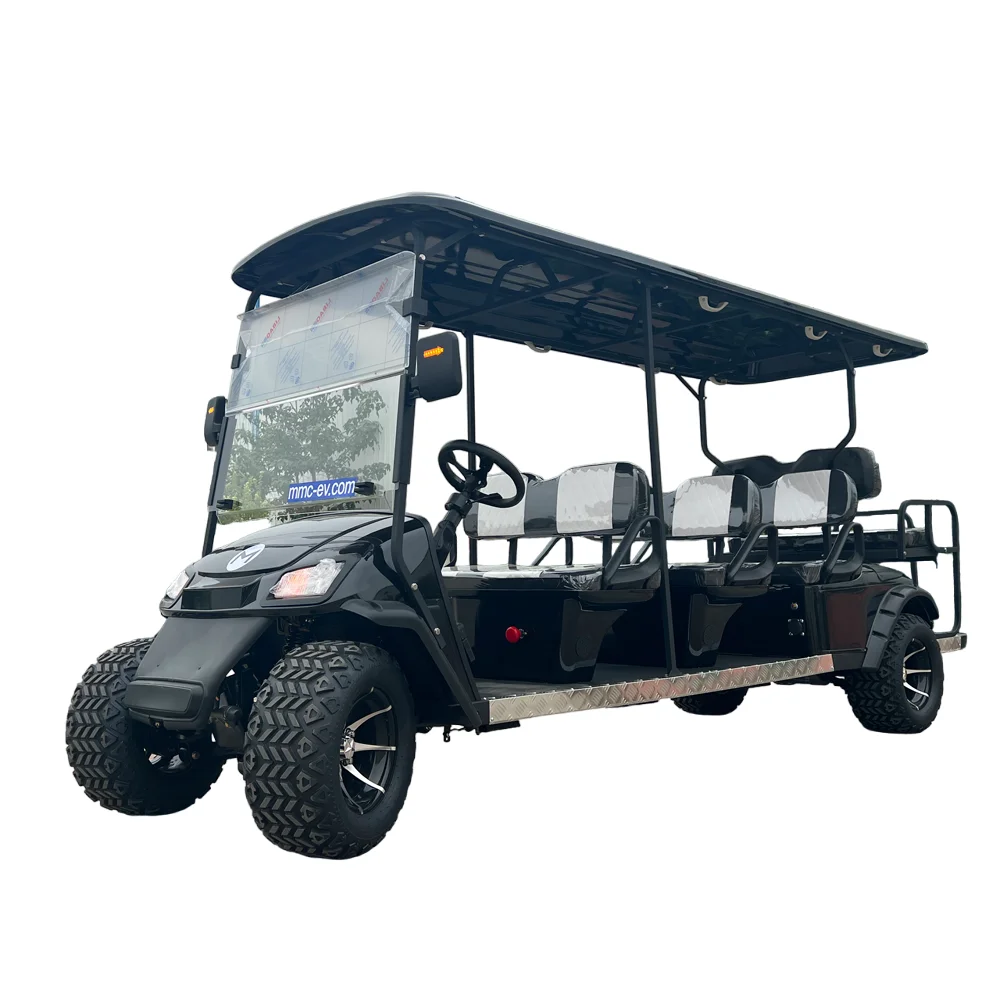 Factory Price 6+2 8 Seats Off Road 4 Wheels Brake Golf Buggy Electr Battery Operated Golf Cart For Sale