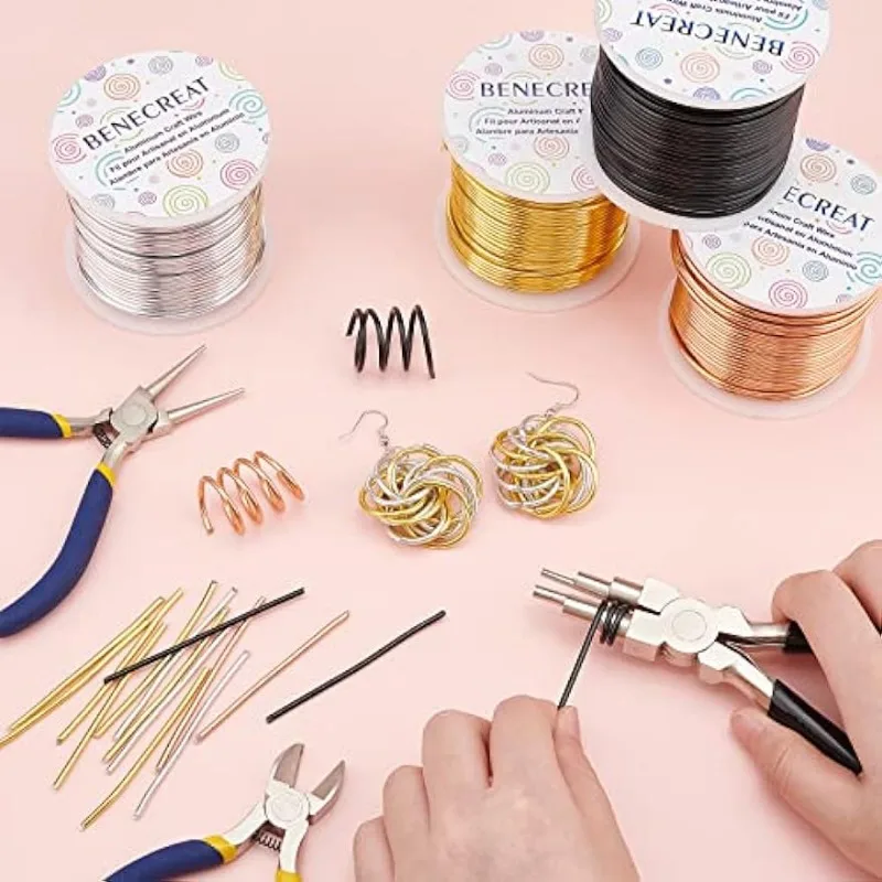 12 17 18 Gauge Aluminum Wire (12 Gauge,100FT) Anodized Jewelry Craft Making Beading Floral Colored Aluminum Craft Wire - Gold