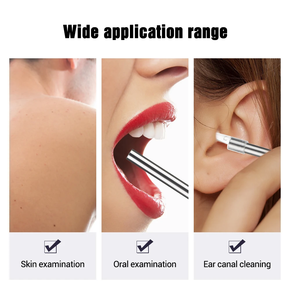 3.5mm Visual Ear Cleaner cucchiaio per endoscopio rimozione intelligente del cerume con fotocamera Ear Picker Wifi bocca naso otoscopio strumento