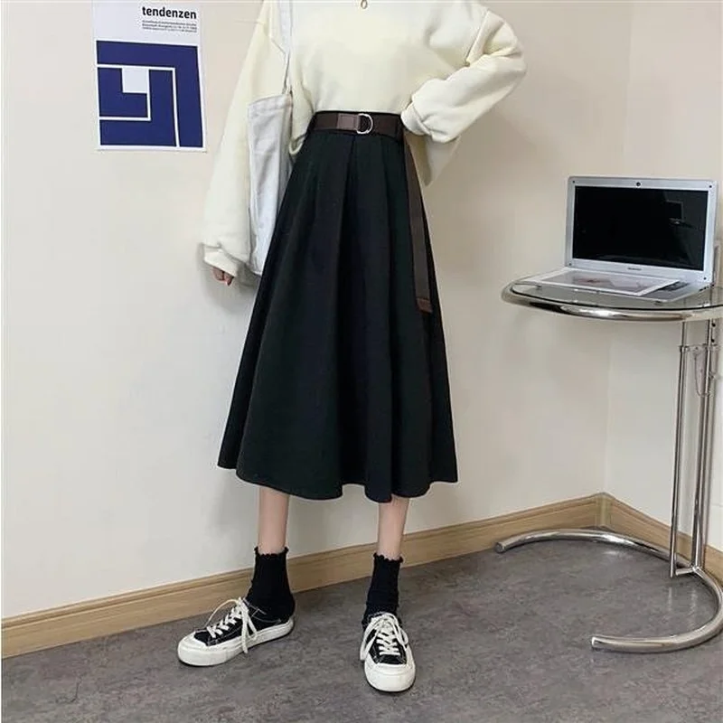 Sweet A-line Skirt Women Spring and Summer 2022 New High Waist Medieval Skirt Girl Mid Length Female Harajuku Skirt