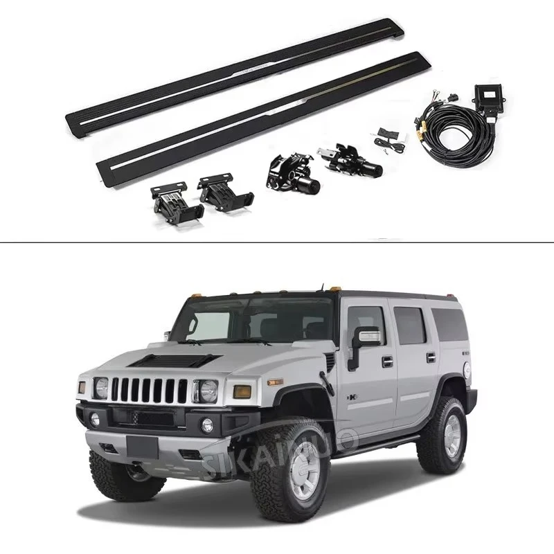 

Side bar Electric Retractable Foot Pedals Automatic Design Hummer H2 Aluminium Running Board Automatic Footrest