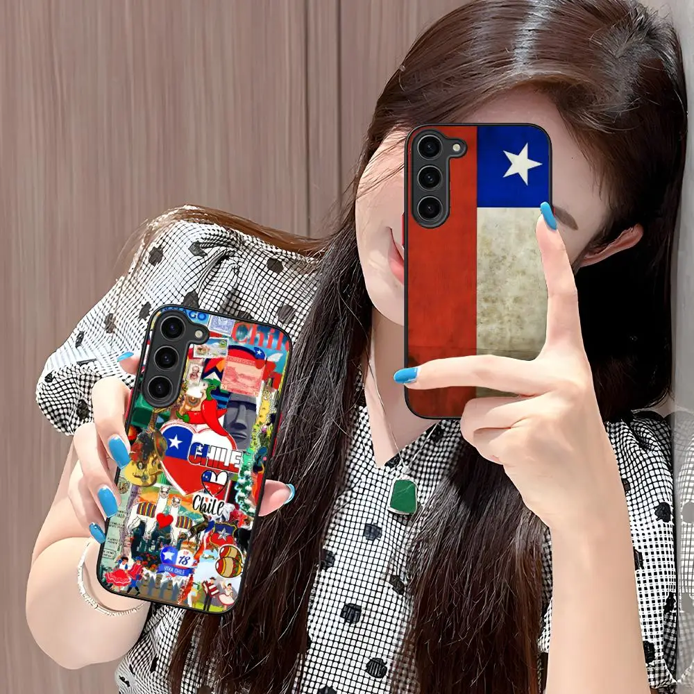 Chile Flag Phone Case for Samsung Galaxy S26 S25 S24 S23 S22 S21 Plus FE Ultra Skin Feel Shockproof Cover