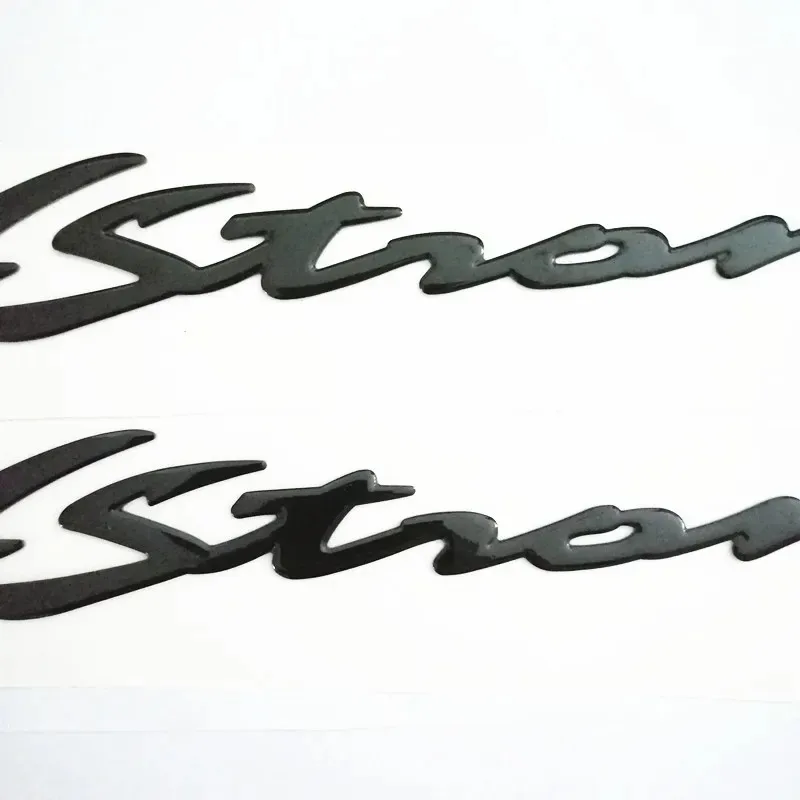 2Pcs Black 3D Raised V-Strom Letter Emblem Stickers Waterproof Self-Adhesive Decals Fit Suzuki VSTROM DL250 DL650 DL1000