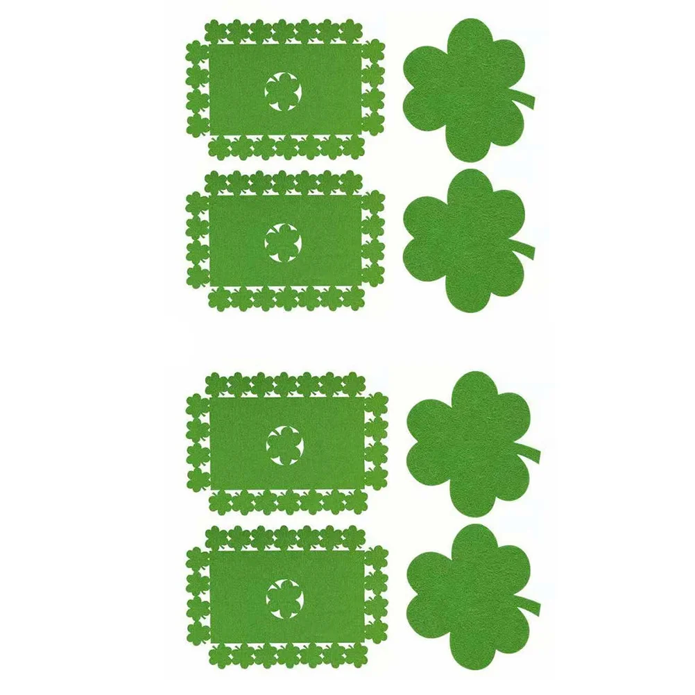 

8 Pcs Coaster Non Woven Fabric Saint Patrick Day Party Festival Decor Absorption Moisture Protector Dining Cake Table