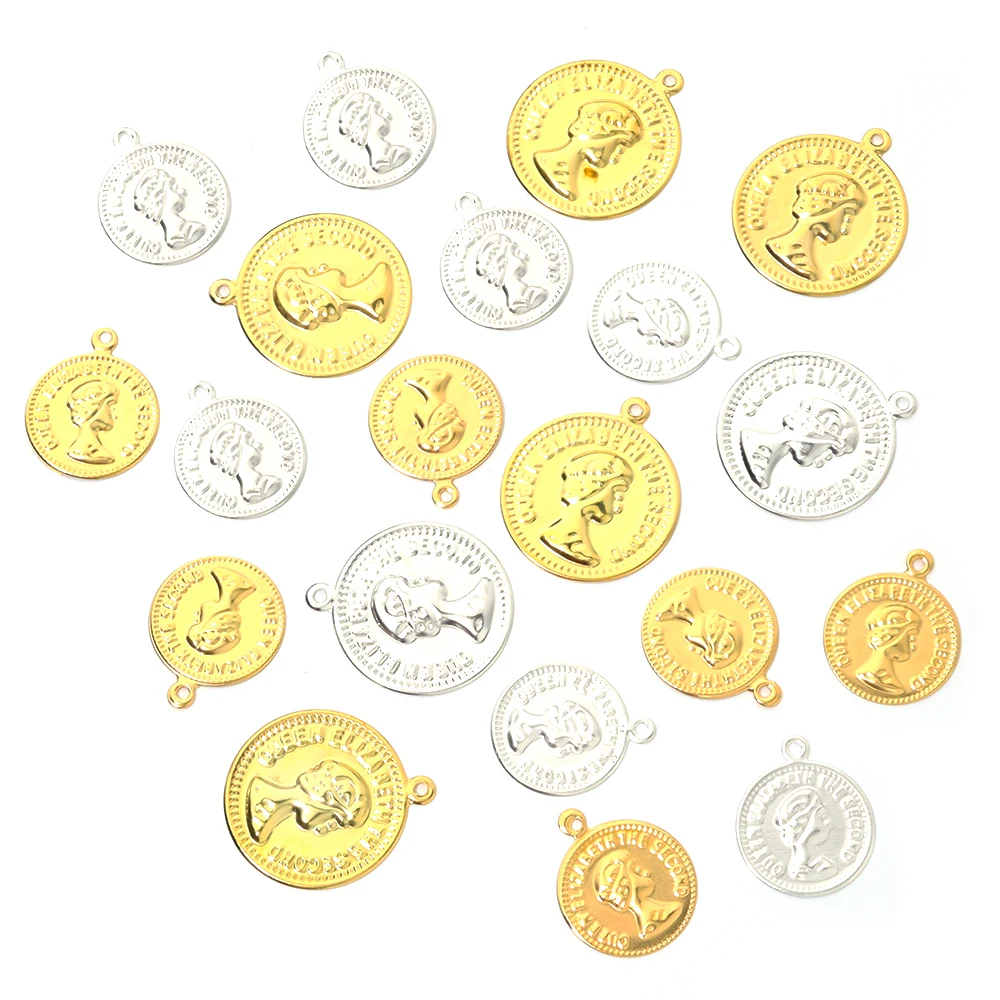 จี้เหล็กแผ่นวินเทจขนาด 15/20 มม. จำนวน 50/100 ชิ้น รูปทรงกลม สำหรับทำเครื่องประดับ DIY สร้อยคอ ต่างหู