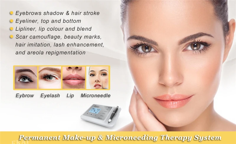 Permanent makeup digital eyebrow and lip tattoo embroidery machine all-in-one machine