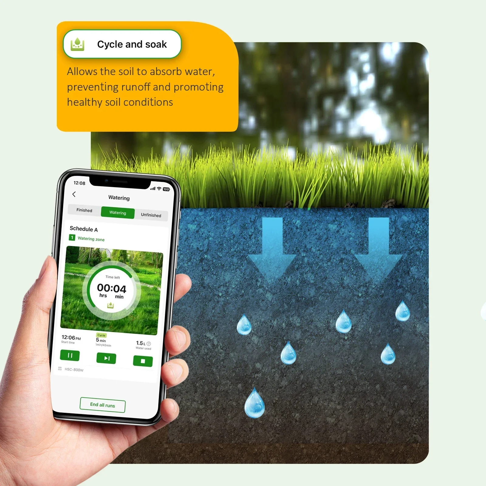 Best sell HiOazo 8-Zone Smart Irrigation Controller Support Weather Skips and Manual Watering WiFi Sprinkler Controller for
