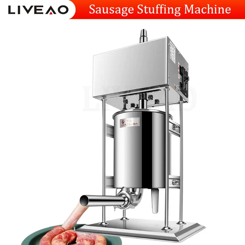 

Heavy Duty Commercial Sausage Stuffer Meat Extruder Stainless Steel Sausage Filling Machine Kitchen