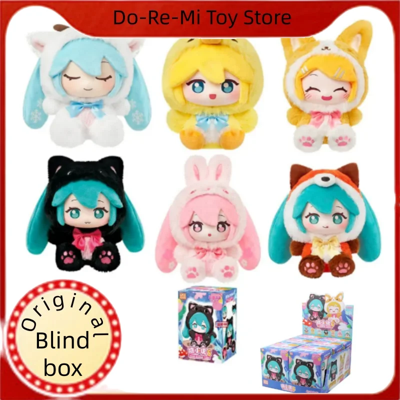 2025年新作-本物-初音ミク-v1-キュートな森の動物シリーズ-ブラインドボックス-コレクタブルフィギュア-トレンド玩具-キーホルダー-デコレーション-ギフト