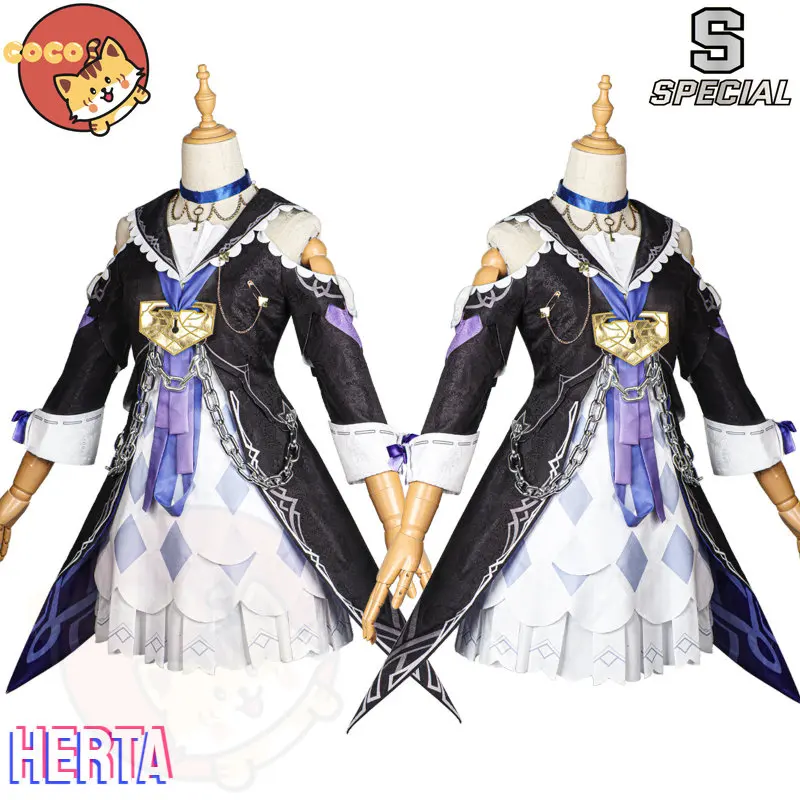 CoCos-S Game Honkai Star Rail Herta Cosplay Costume Incredibly Intelligent Yet Unsympathetic Scientist Herta Costume and Wig