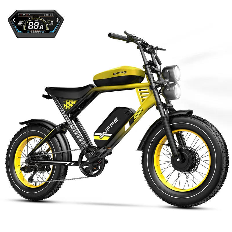

ES2D Motor 3000W Fat Tire E-Bike 20x4.0 48V 45Ah 7 Speed 32MPH Электрический велосипед высокой мощности Вездеходный электрический велосипед для взрослых