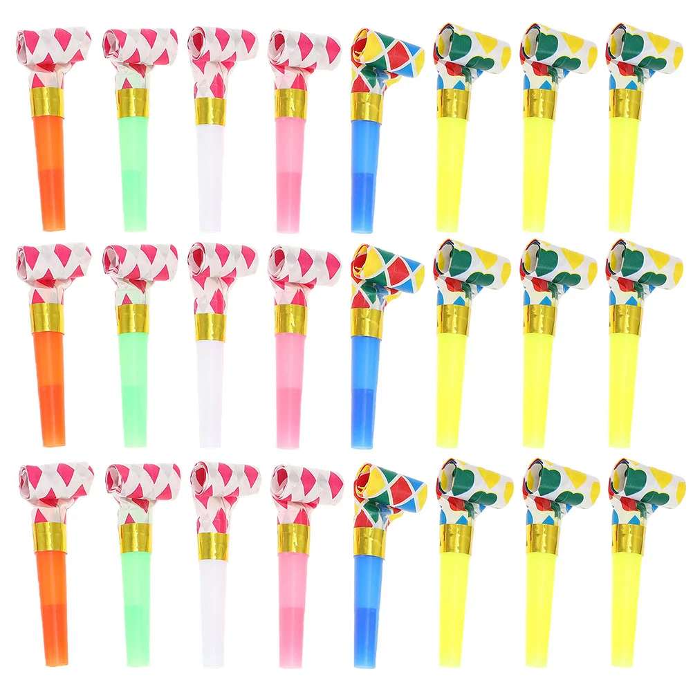 20 Pcs Blow Roll Air Blower Blowers Noisemaker Party Noisemakers Whistle Pvc Blowouts Child Horns Birthday