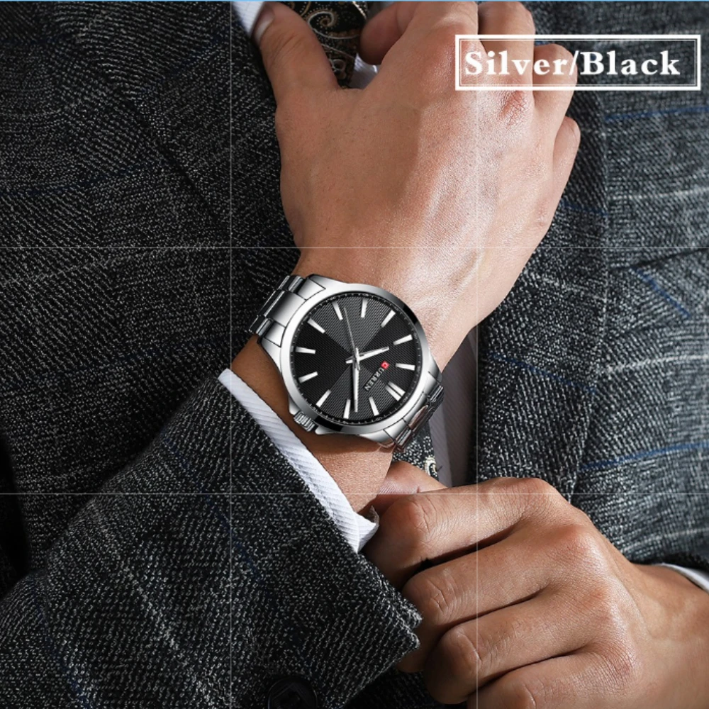 CURREN 8322 Luxury Steel Strip Men's Watch Waterproof Quartz Business Luminous Watches for Men Relogios Masculino Reloj Hombre