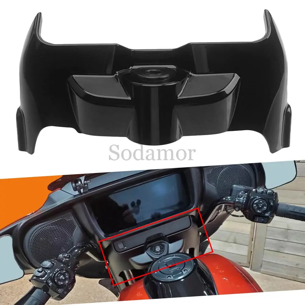 Inner Fairing -Dash- Panel Cover Paint Job Center Console Trim Cover - Single Light - 2023 Gloss Black Fits For Harley FA0003-GB