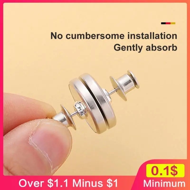 Approximately 7-9g/pair Curtain Clip Utility Wholesale Room Accessories Silver Magnetic Button Easy To Use Curtain Button Holder