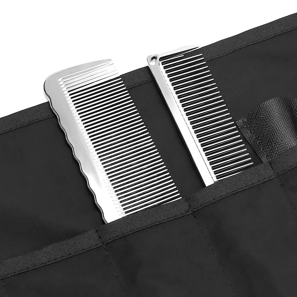 Profesjonalny uchwyt na pędzle do makijażu, pas dla artystów, narzędzia fryzjerskie, 2 przegródki, fartuch, torba do przechowywania, fartuch antystatyczny