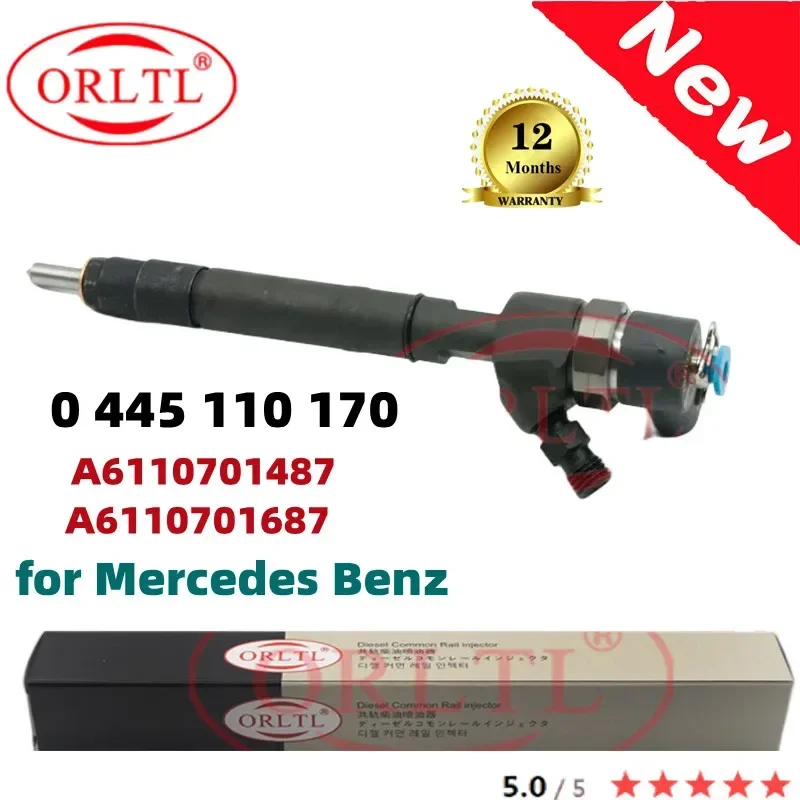 ORLTL NEW 0445110170 0 445 110 170 A6110701487 A6110701687 for Mercedes Benz Common Rail Diesel Injector