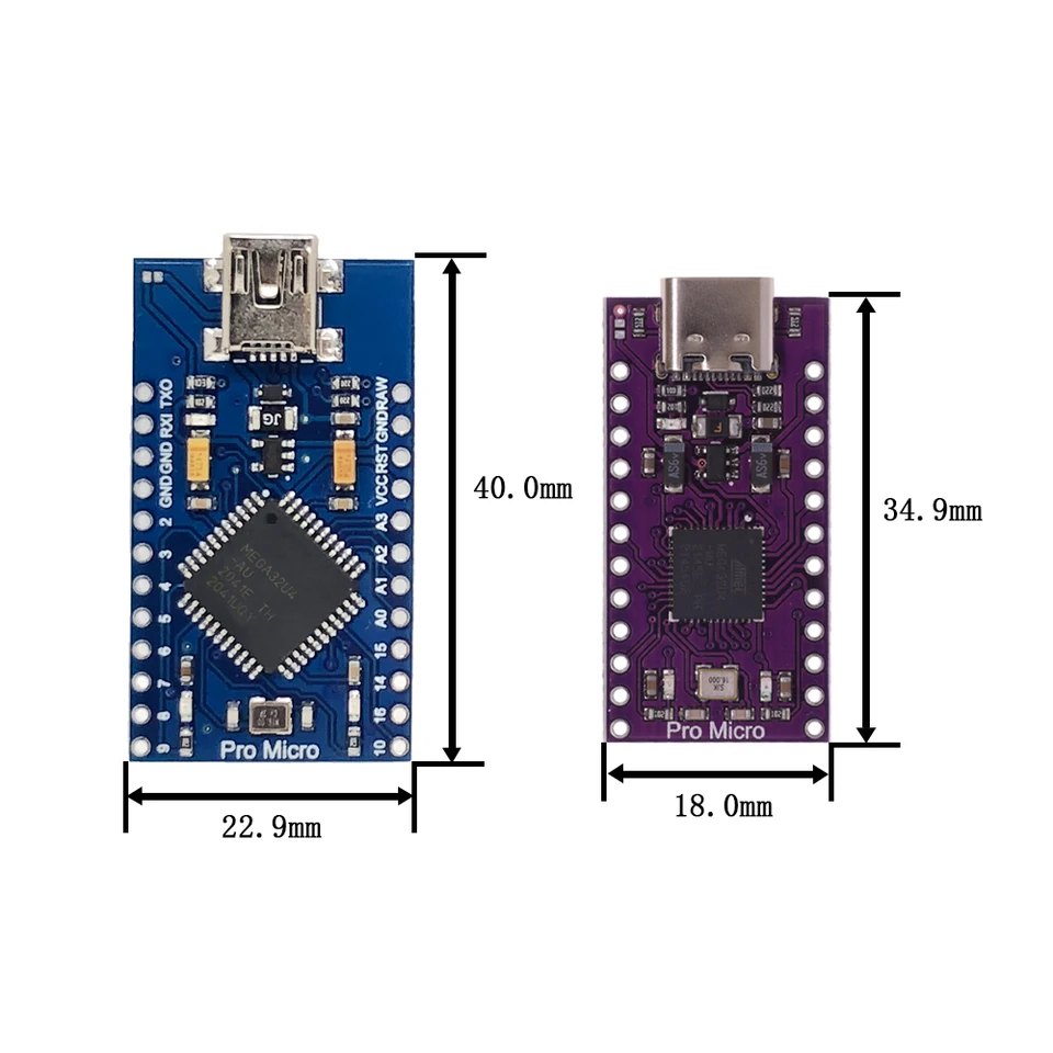 Pro Micro 32U4 5V/16MHz Entwicklerboard – Micro-U Produktbild-Vorschau 5