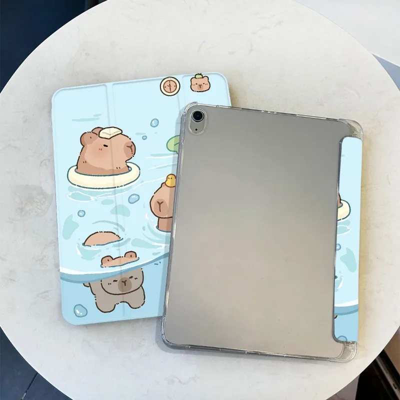 Capybara Tri-fold Funda for IPad Air 5 4 10.9 Cases Pro 11 2nd 3rd 4th Ipad Mini 6th Generation 2021 Ipad 5th 6th Generation
