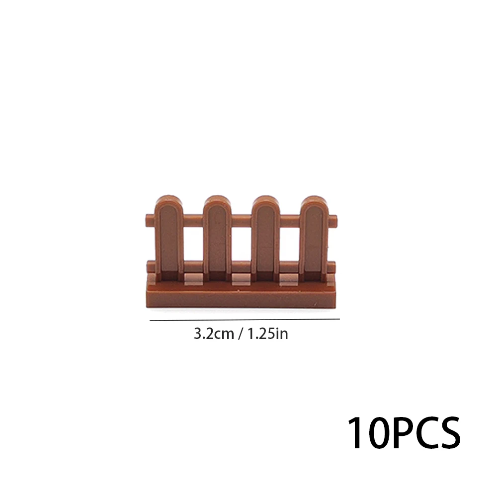 10 Stuks Moc Kleine Vangrail Bouwstenen Hek Diy Gebouw Educatieve Vangrail Stad Straatbeeld Bouwsteen Speelgoed Cadeau