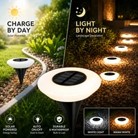 1/2Pack Solar Ground Lights,14LED Waterproof Outdoor Landscape Light, LED Lawn Lamp, for Garden Pathway Yard Deck Camping Decor 6