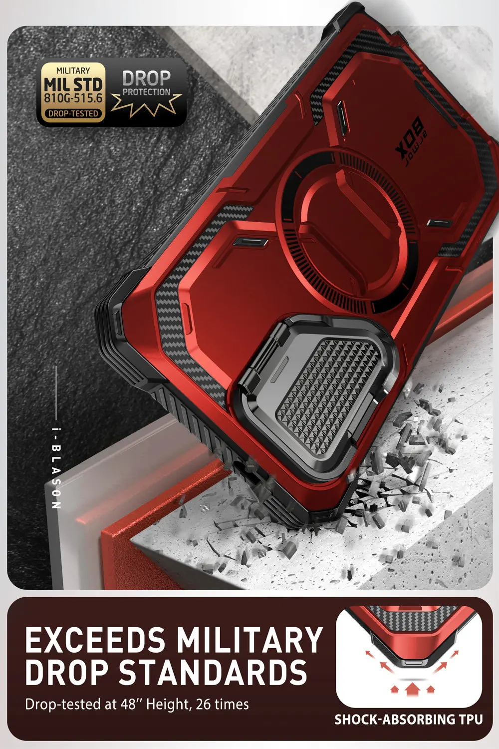 For Samsung Galaxy S24 Ultra Case (2024 Release) 6.8 inch I-BLASON Armorbox Full-Body Rugged Case with Built-in Screen Protector