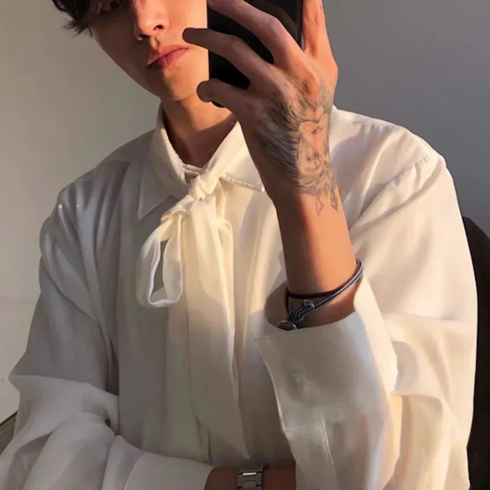 

Loose Fit Shirt Casual Tie Shirt Brand New Condition Fashionable Style Multiple Sizes Available Fashion Casual Tops For Men