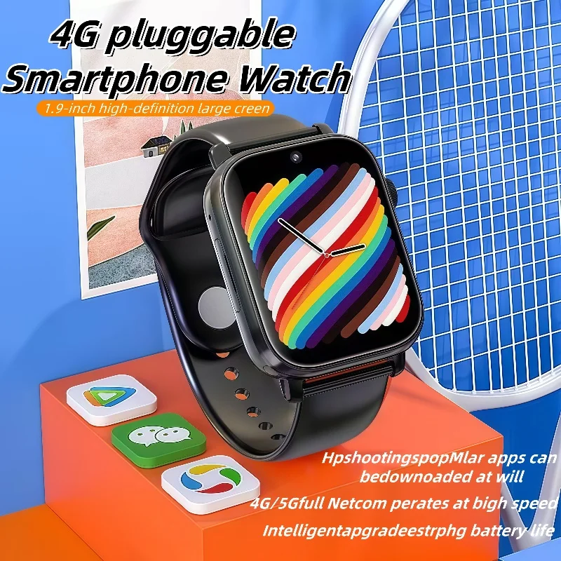 

4G Новые детские студенческие Android-смарт-часы I1 с видеозвонком 1,99 дюйма, HD-экран 410*502, SIM-карта, GPS, WIFI, двойная камера