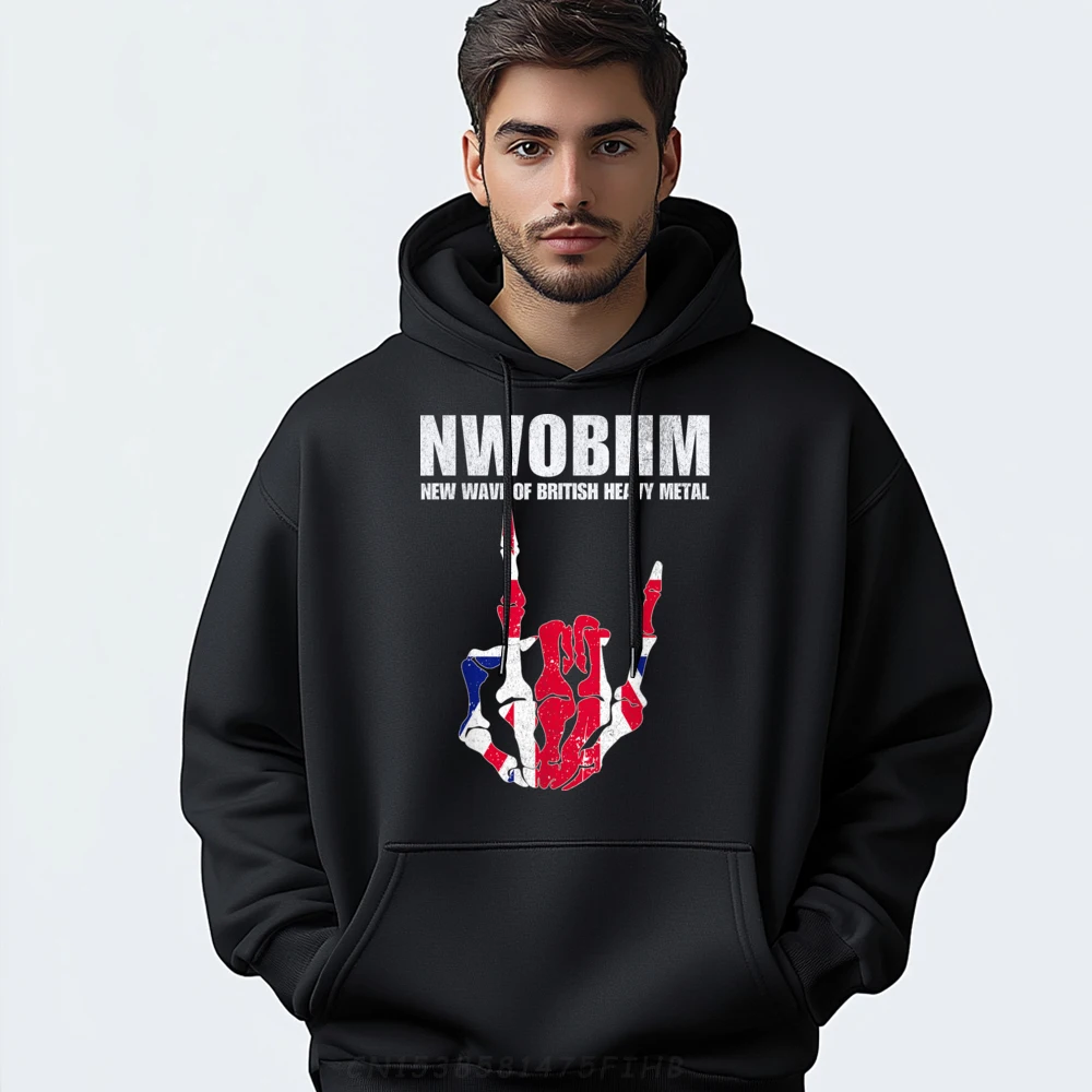 

Mens Loose Printed Hoodies O Neck Vintage Classic Printed Long Sleeve New Wave Of British Nwobhm Sweatshirt Leisure