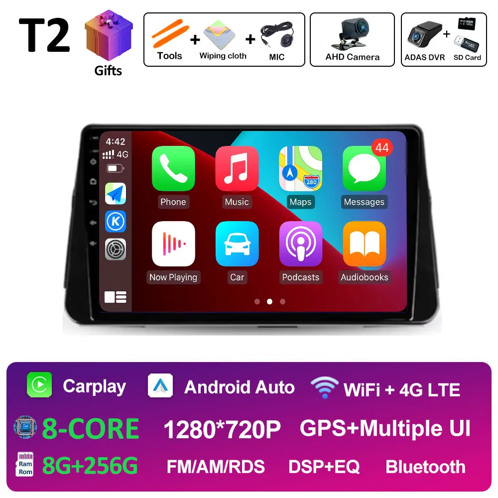 Android 14 Draadloze Carplay Auto voor NISSAN MICRA KICKS 2017 2018 2019 Autoradio Multimedia Videospeler 4G Navigatie GPS BT