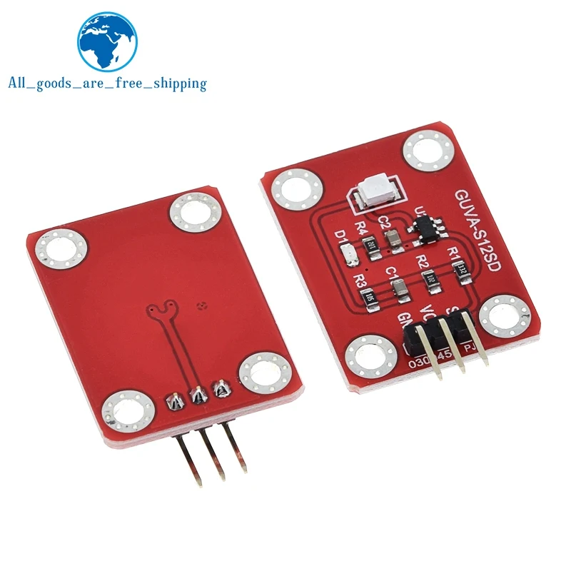 1/3 قطعة UV الاستشعار 240-370nm GUVA-S12SD 3528 الشمسية الأشعة فوق البنفسجية وحدة الكثافة تيار مستمر 3.3-5 فولت لاردوينو/راسبيري بي