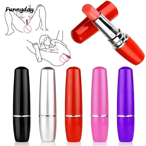 Mini Bullet Vibrators Discreet Lipstick Vibrator Clitoris Stimulator Nipple Massager Female Masturbation Sex Toys For Woman