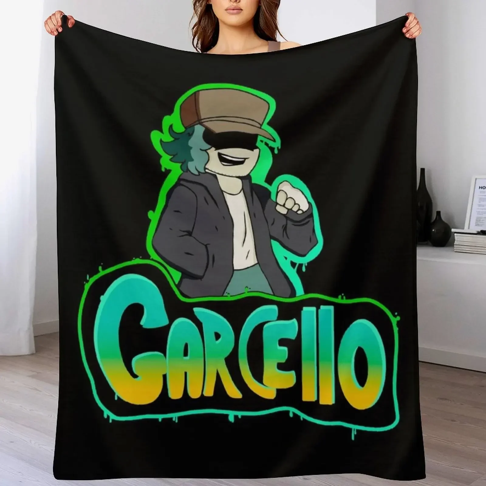 

Garcello fnf mod character graffiti Throw Blanket Ultra Plush Cozy Blanket for Napping Sleeping