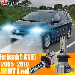 2x High Power H7 Led Headlight Canbus No Error H18 Car Bulb 6000K White Light Moto Diode Lamp 12v 55w For Mazda 5 CR19 2005~2010
