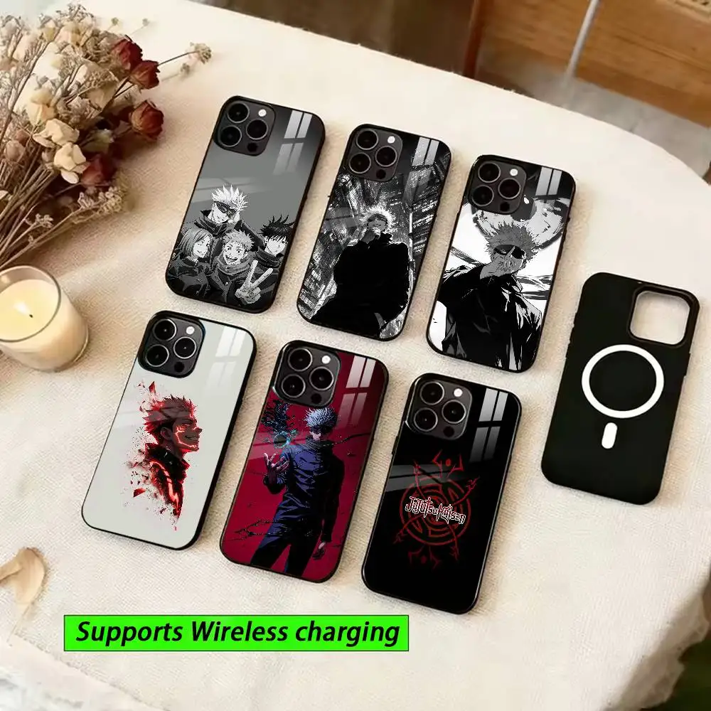 

Action Manga J-Jujutsu Kaisen Phone Case For iPhone15,16,17,14,13,12,11 Plus,Pro Magnetic For Wireless Charging