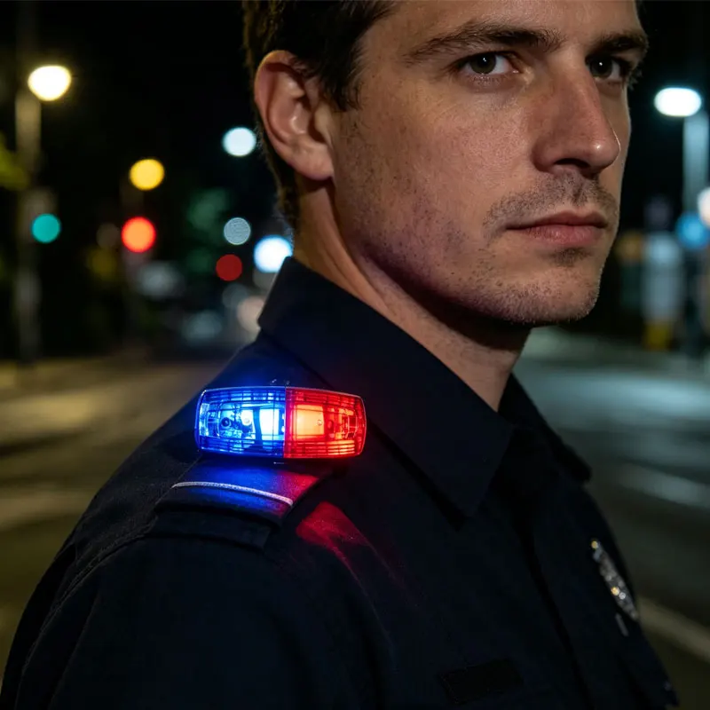 

Safety Shoulder Lamp LED Red Blue Caution Emergency Police Light Flashing Rechargeable Warning Safety Shoulder Lamp Night Light