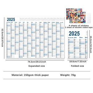 Kawaii Kalenderplaner Blatt, großer Wandkalender, um die Liste, die Zielliste, den Zeitplanorganisator, die Büroversorgungen, 2025, 2024 zu erstellen 8 Hauptverkaufskalenderwand - №3