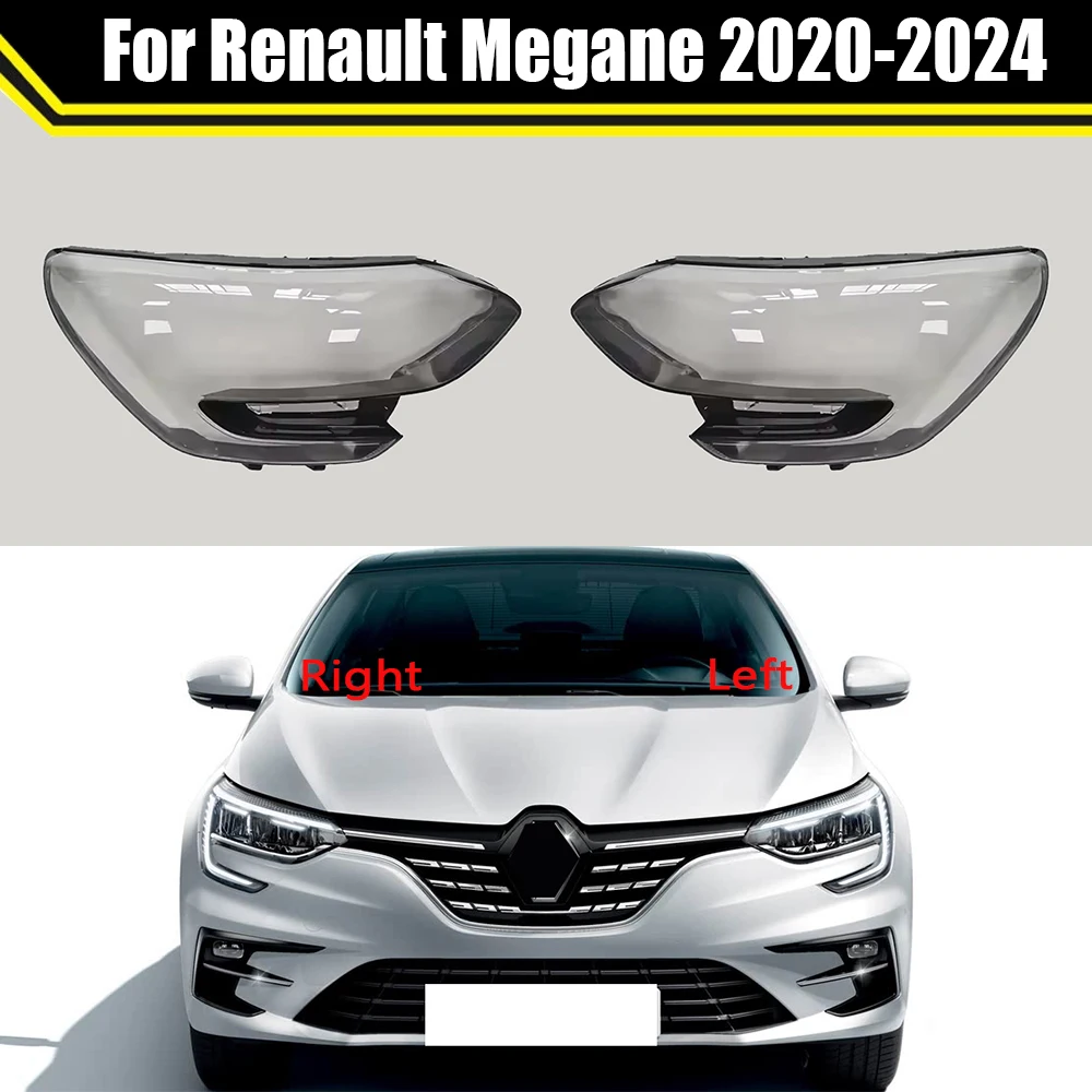 

Auto Head Lamp Light Case For Renault Megane 2020-2024 Car Headlight Cover Lampshade Glass Lampcover Caps Headlamp Shell