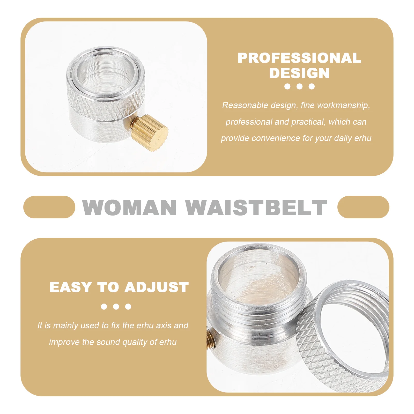 

1Pair Erhu Anti- Silver Sturdy Shaft Adjustment Tools Professional Erhu Parts Accessories Musical Instruments