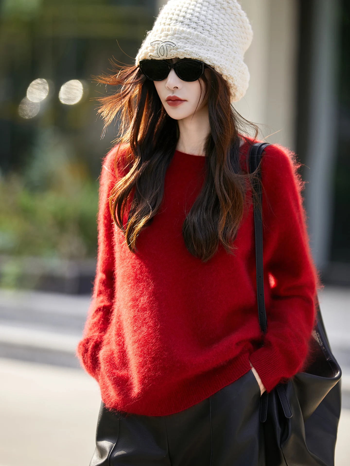 Knitted Tops 2025Autumn Winter Long Sleeve O-neck 100% Merino Wool Warm Solid Color Basic Knit Pullovers Jumpers Sweater Tops