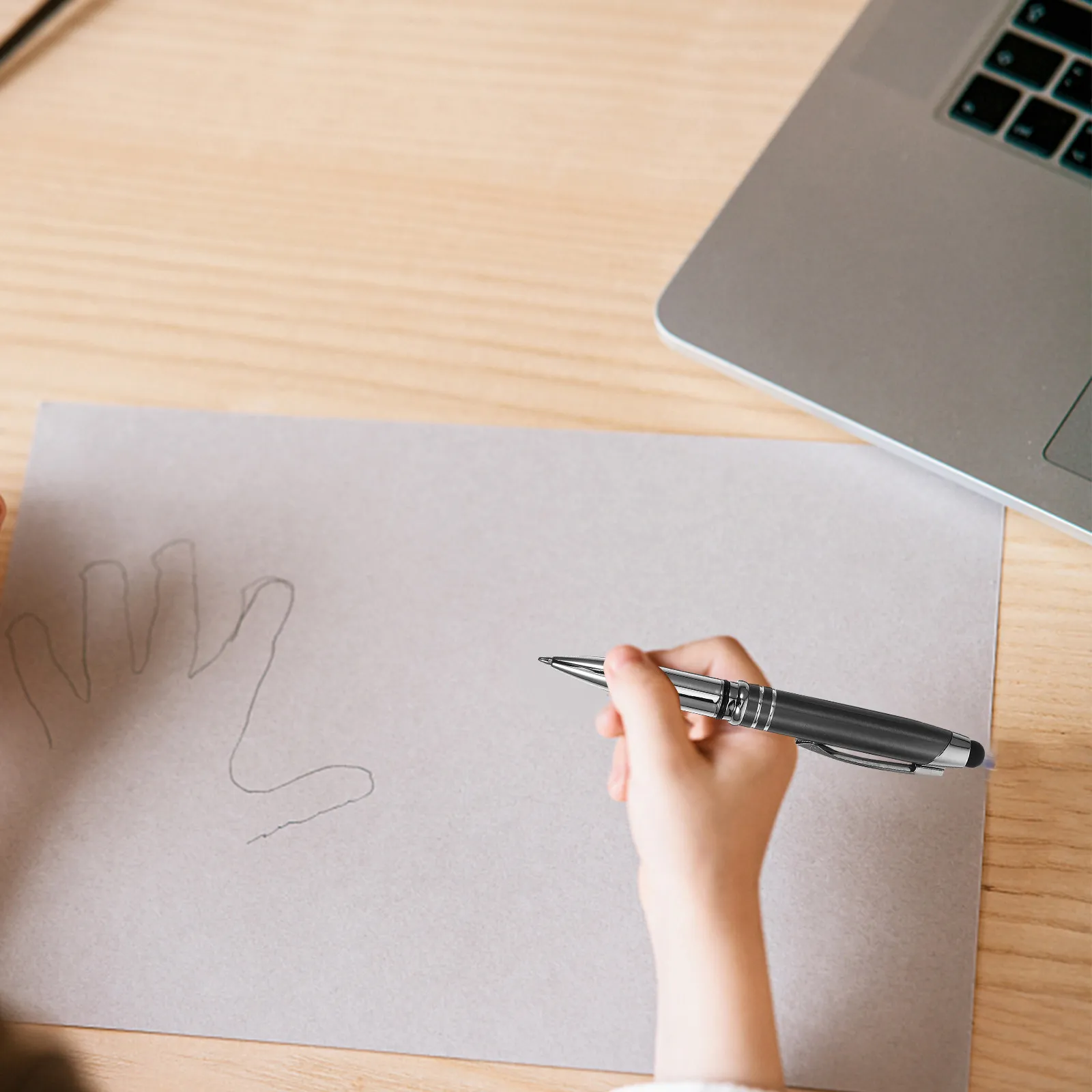 

3 in 1 LED Ballpoint Pen with Touch Stylus and Lighted Tip for Smartphones Tablets Writing Drawing Office School Use