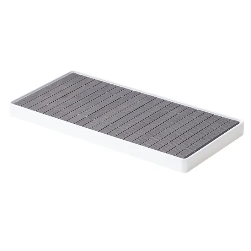 

Waterproof cold insert basin deck wood plastic floor non-slip outdoor ice bath shower pedal