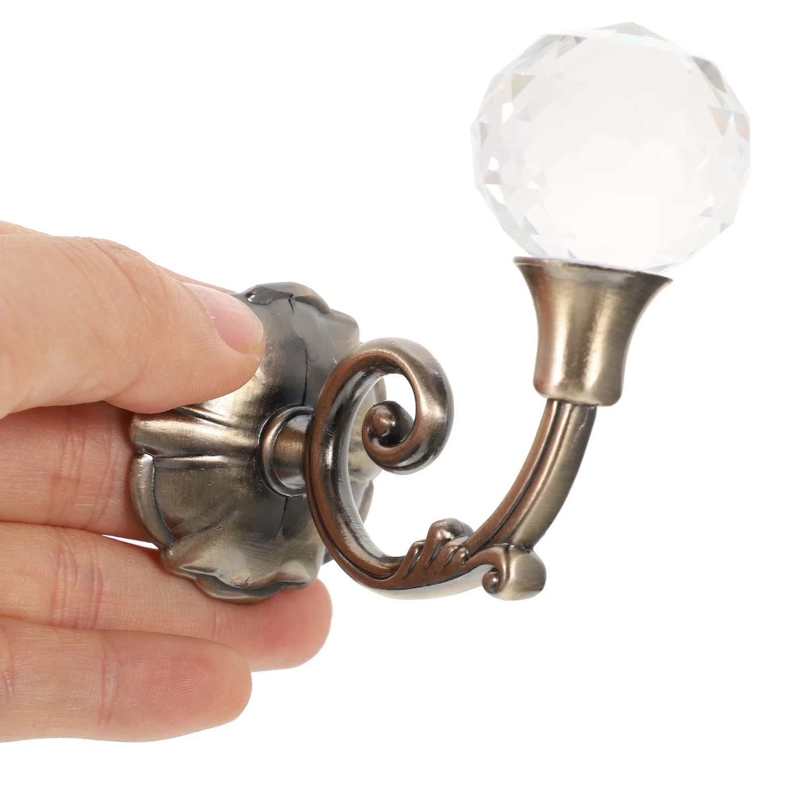 خطافات ستائر عتيقة رقيقة كرات كريستالية للستائر والملابس ديكور المنزل خطافات عتيقة كريستالية #6