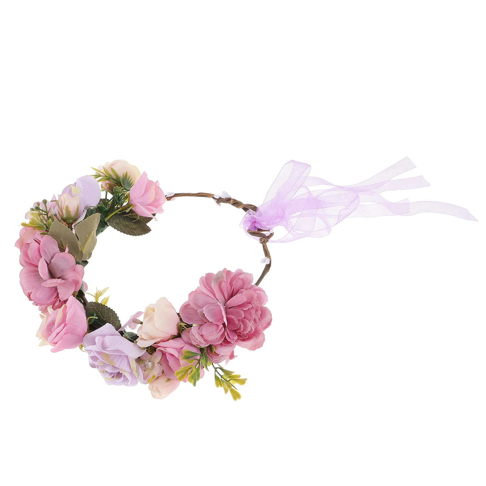 

Rose Hair Headb for Women Girls Wedding Decor Silk Bridal Flower Accessories Adjustable Flower Hair Accessories Design