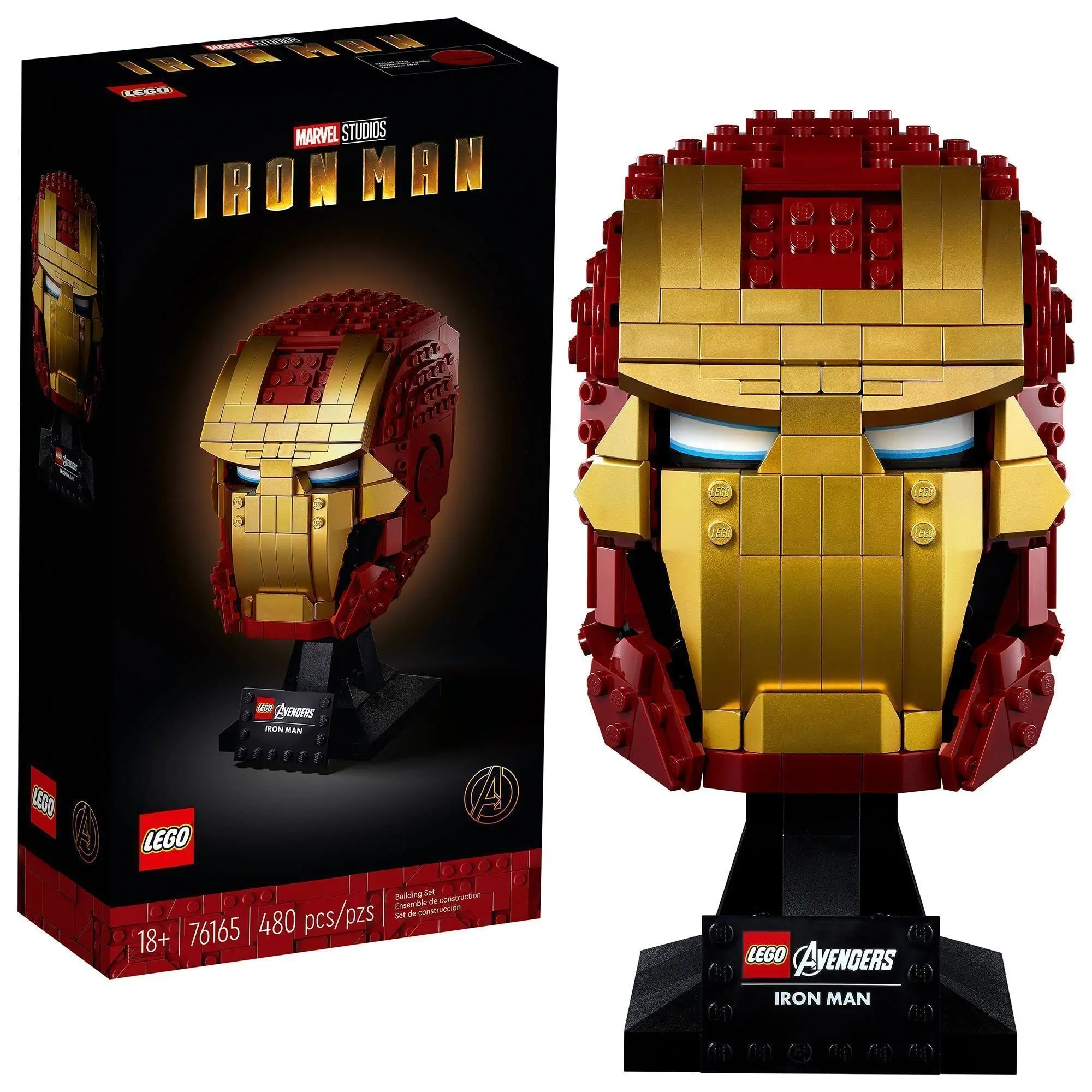 Lego Marvel Super Heroes Iron Man Helmet for Children Building Blocks Toys for Marvel Movie Fans Birthday Christmas Gift 76165